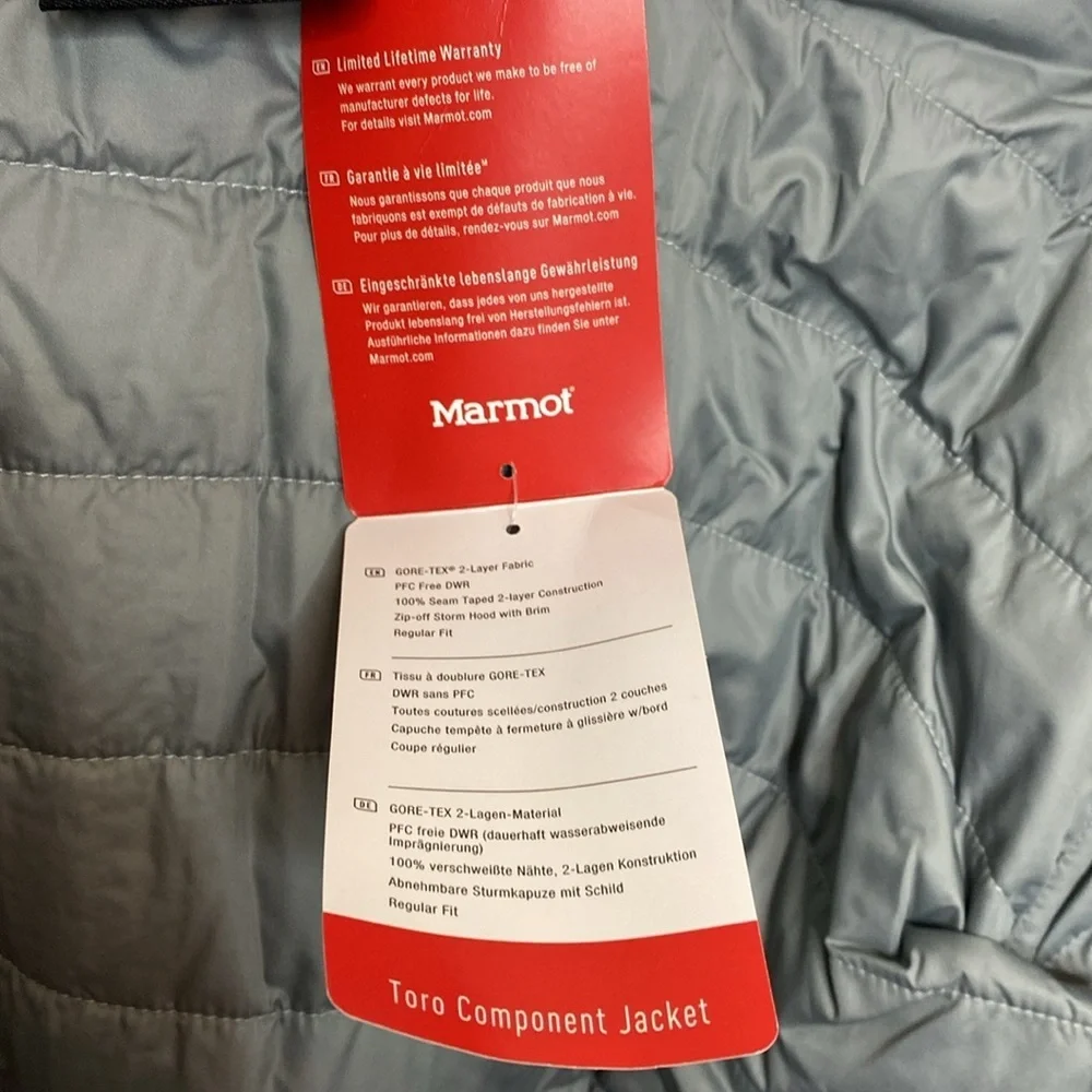 Marmot Men's Toro Component 3 in 1 Gray Hooded Jacket. NWT
